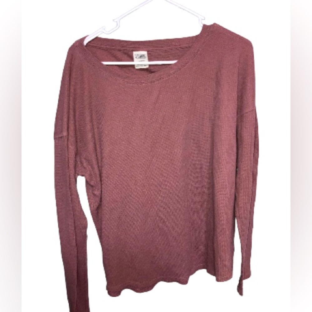 Pink Vs Waffle Knit Top